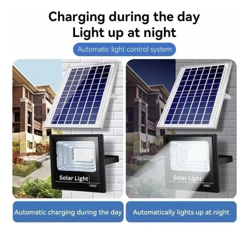 FOCO LED 300W CON PANEL SOLAR Y CONTROL REMOTO - 5