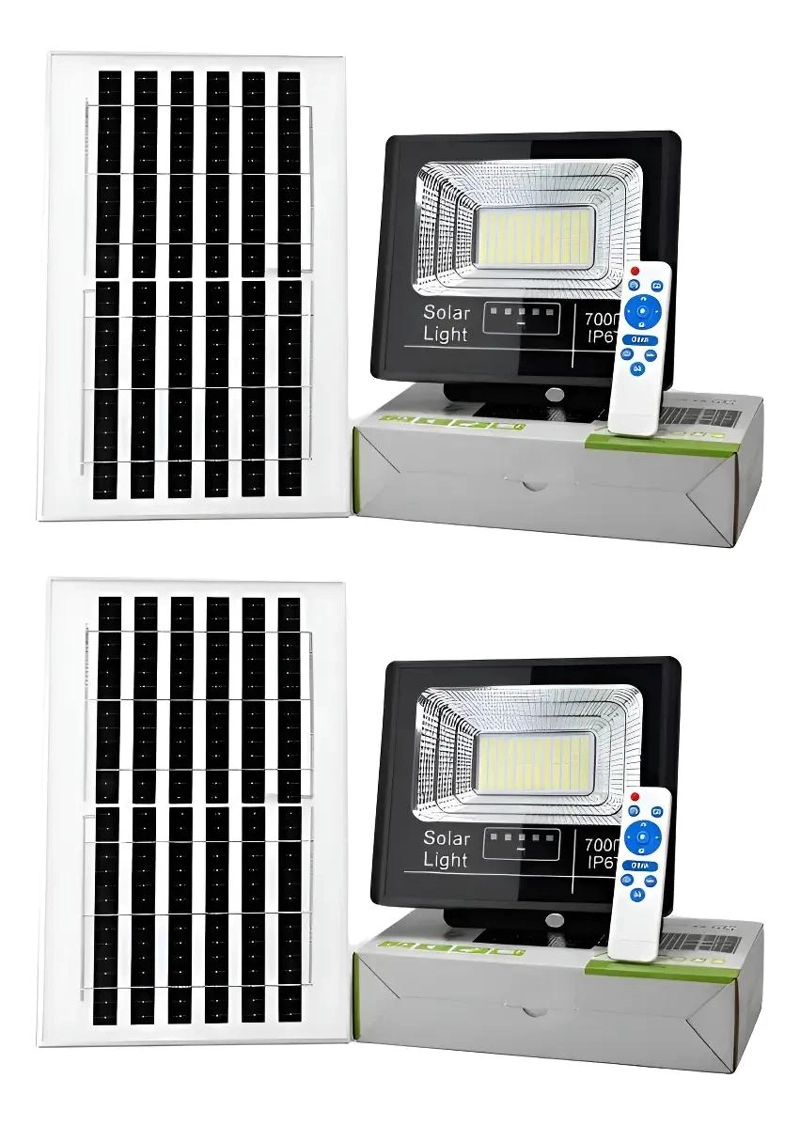 FOCO REFLECTOR SOLAR EXTERIOR 700W LUZ BLANCA - 1
