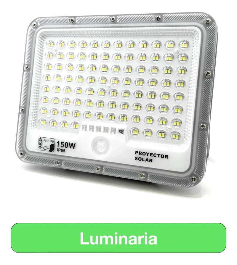 FOCO PROYECTOR SOLAR LED EXTERIOR 150W IP65 SENSOR - 4
