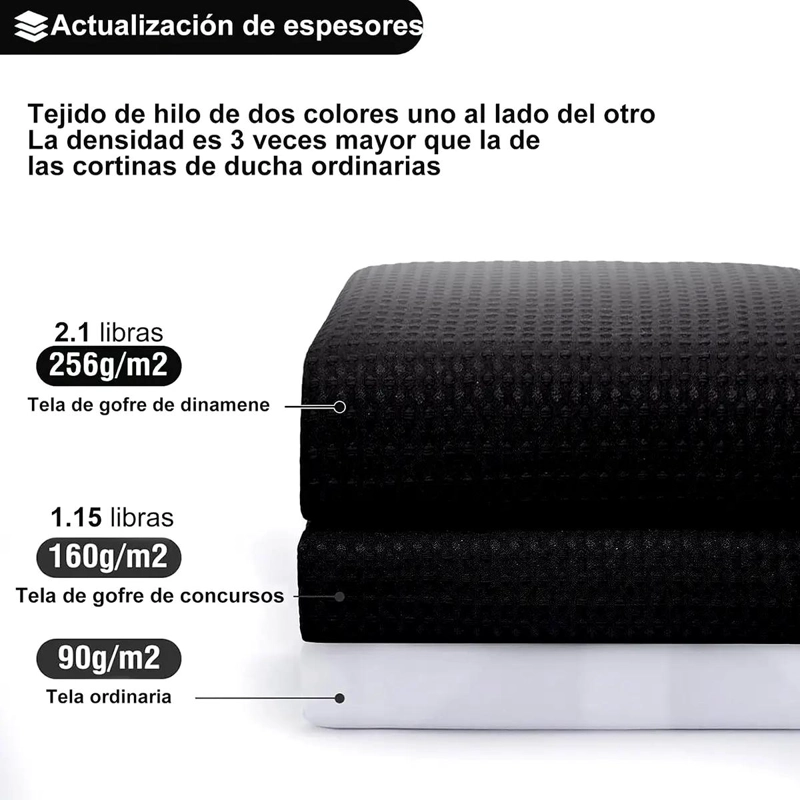 CORTINA DE DUCHA PARA BAÑO 180X180 CM DE TELA - 3