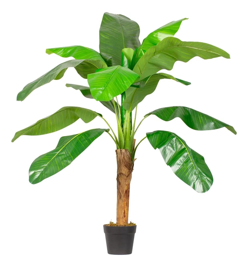 PLANTA ARTIFICIAL BANANO 120 CM CON 12 HOJAS - 1