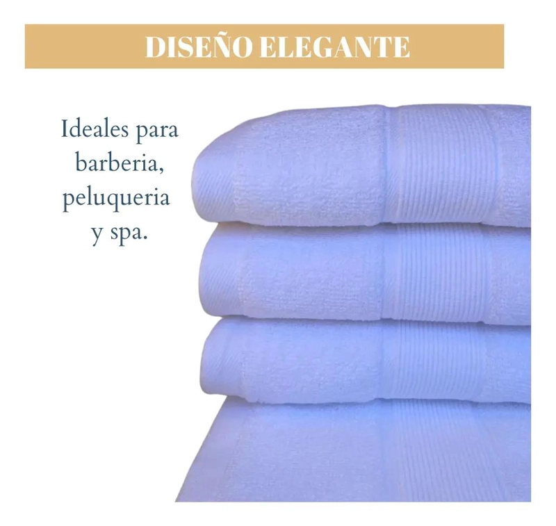 PACK 4 TOALLAS BLANCAS ALGODON 130 G - 5