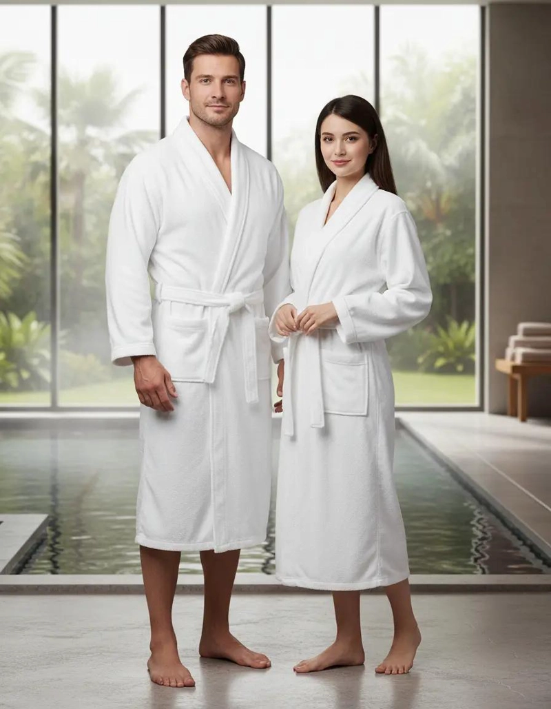 BATA ALBORNOZ SPA UNISEX 100% ALGODON - 2