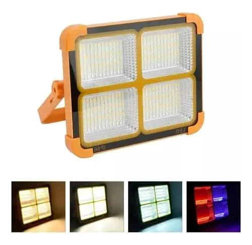 FOCO RECARGABLE SOLAR PORTATIL 1000W CON 5 MODOS DE LUZ - 2