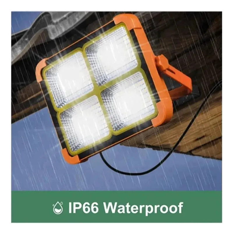 FOCO RECARGABLE SOLAR PORTATIL 1000W CON 5 MODOS DE LUZ - 4