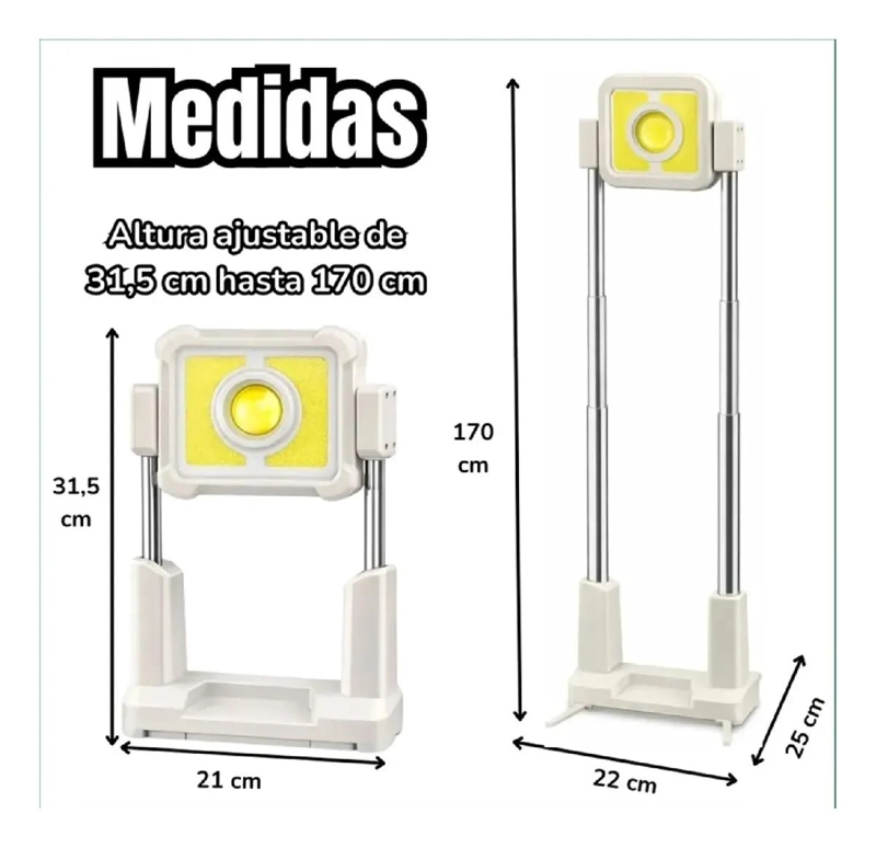 PROYECTOR LED SOLAR PORTATIL RECARGABLE PARA EMERGENCIAS - 2