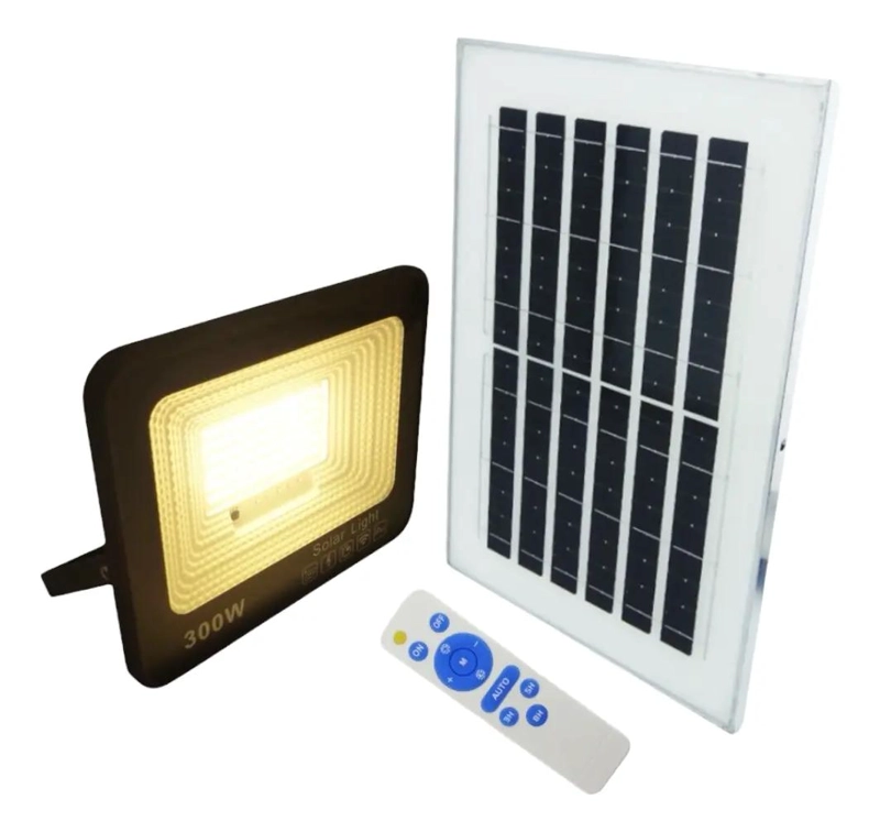 PROYECTOR SOLAR LED 300W CON 108 LEDS Y CONTROL REMOTO - 1