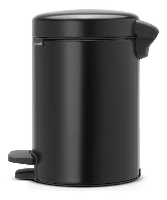 BASURERO DE PEDAL 3 LITROS NEGRO MATE - 2