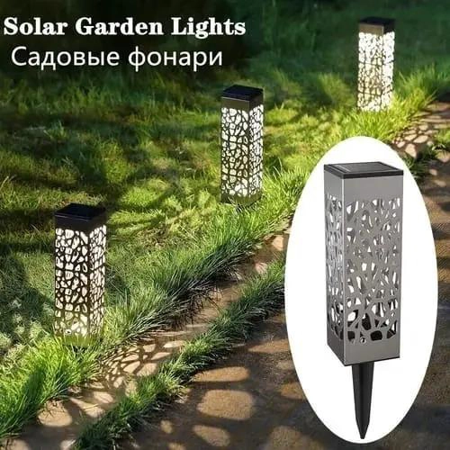PACK 6 FAROLES SOLARES LED PARA JARDIN LUZ CALIDA - 2