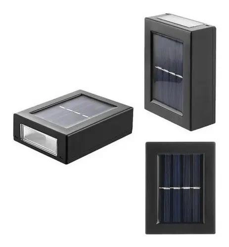 PACK 12 FOCOS LED SOLARES PARA PARED EXTERIOR LUZ CALIDA - 2
