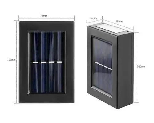 PACK 12 FOCOS LED SOLARES PARA PARED EXTERIOR LUZ CALIDA - 4
