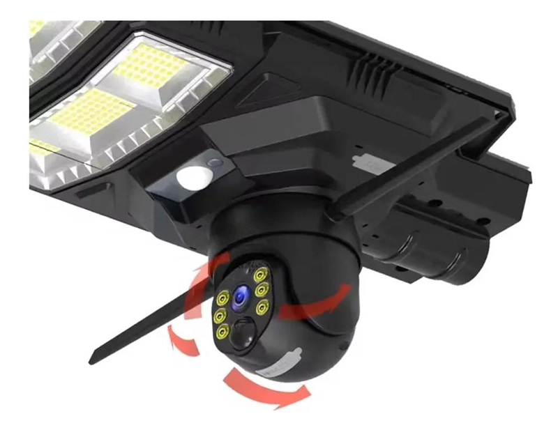 FOCO SOLAR LED EXTERIOR 300W CON SENSOR Y CAMARA WIFI - 4