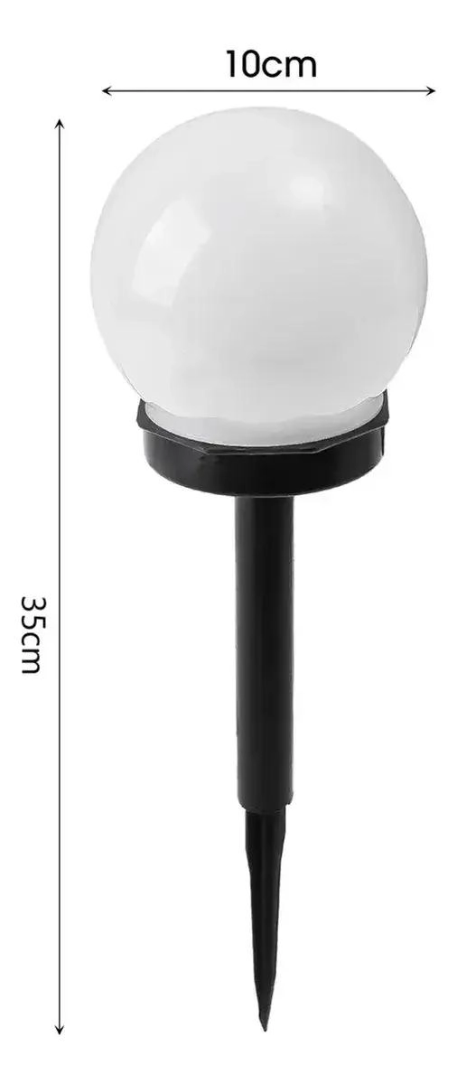 FOCO SOLAR JARDIN ESTACA LED GLOBO EXTERIOR - 4