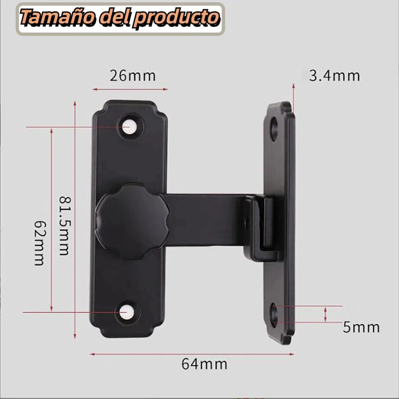 CERROJO DE SEGURIDAD ANTIRROBO 90° PARA PUERTA - 2