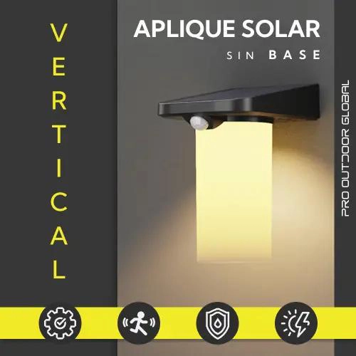 PACK 4 APLIQUES SOLARES VERTICALES RESISTENTES AL AGUA - 2