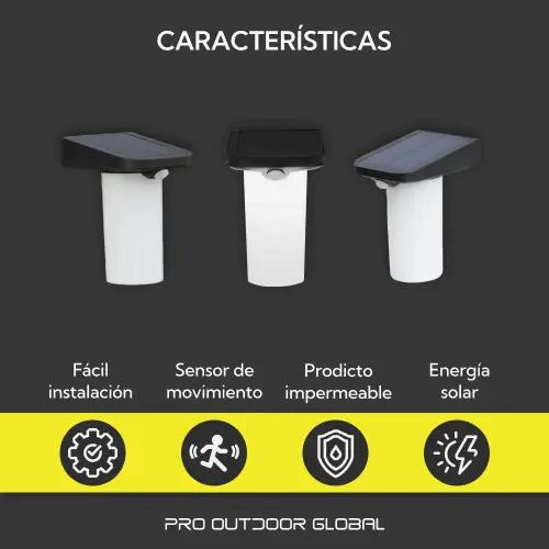 PACK 4 APLIQUES SOLARES VERTICALES RESISTENTES AL AGUA - 5