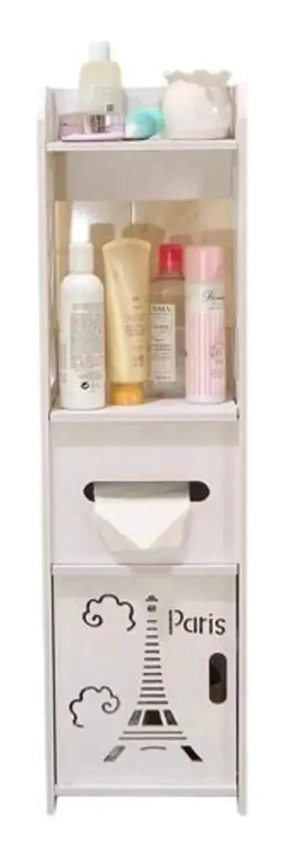 ESTANTE ORGANIZADOR VERTICAL PARA BAÑO CON REPISAS Y CAJO - 5