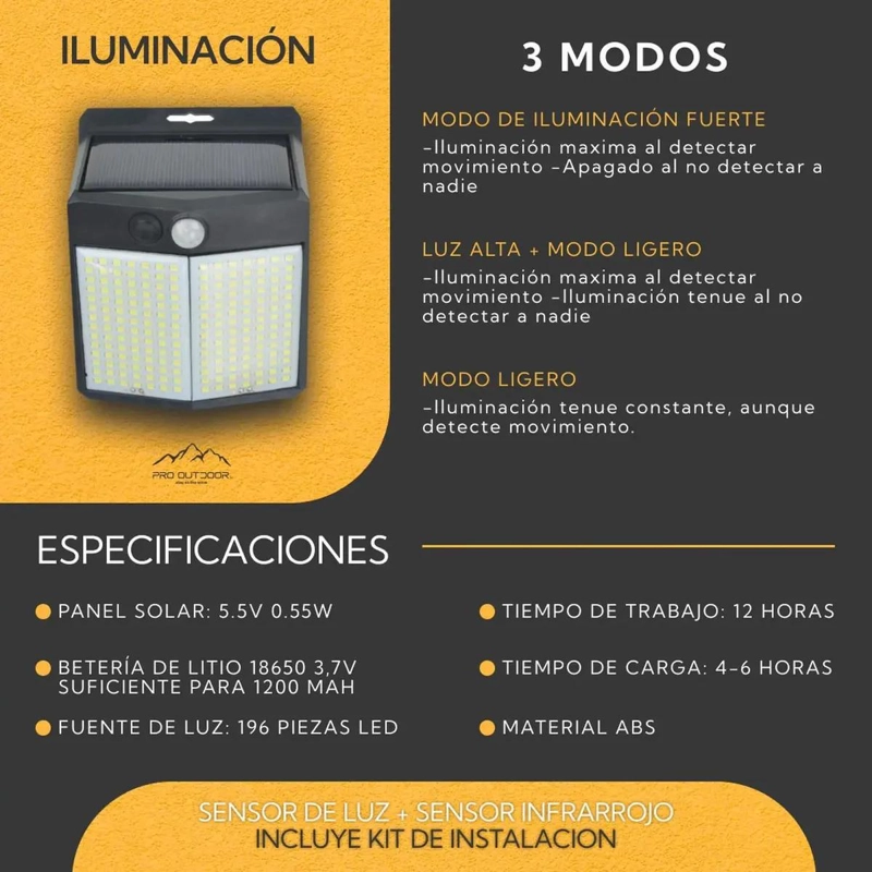 PACK 6 APLIQUES LED SOLARES IMPERMEABLES - 5