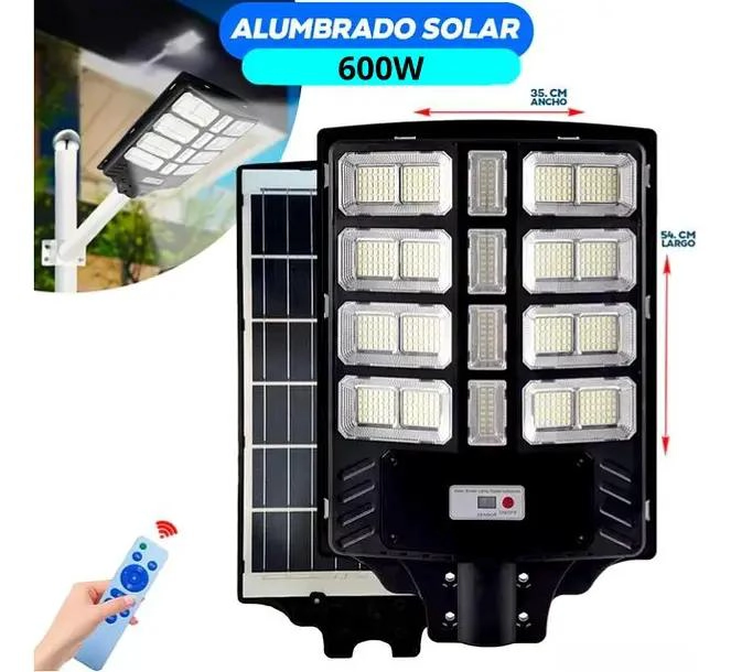 FOCO SOLAR EXTERIOR 600W CON POSTE PARA CALLE - 3