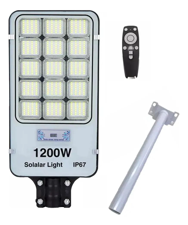FOCO LED SOLAR EXTERIOR 1200W CON SOPORTE - 1