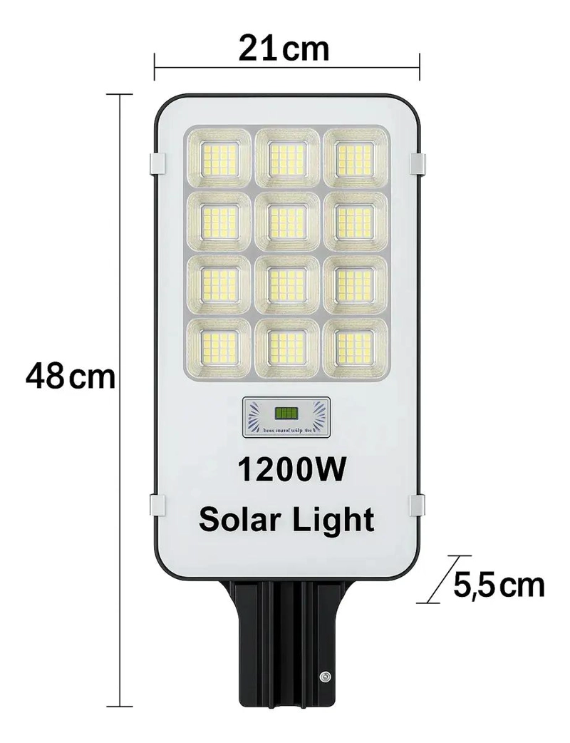 FOCO LED SOLAR EXTERIOR 1200W CON SOPORTE - 4