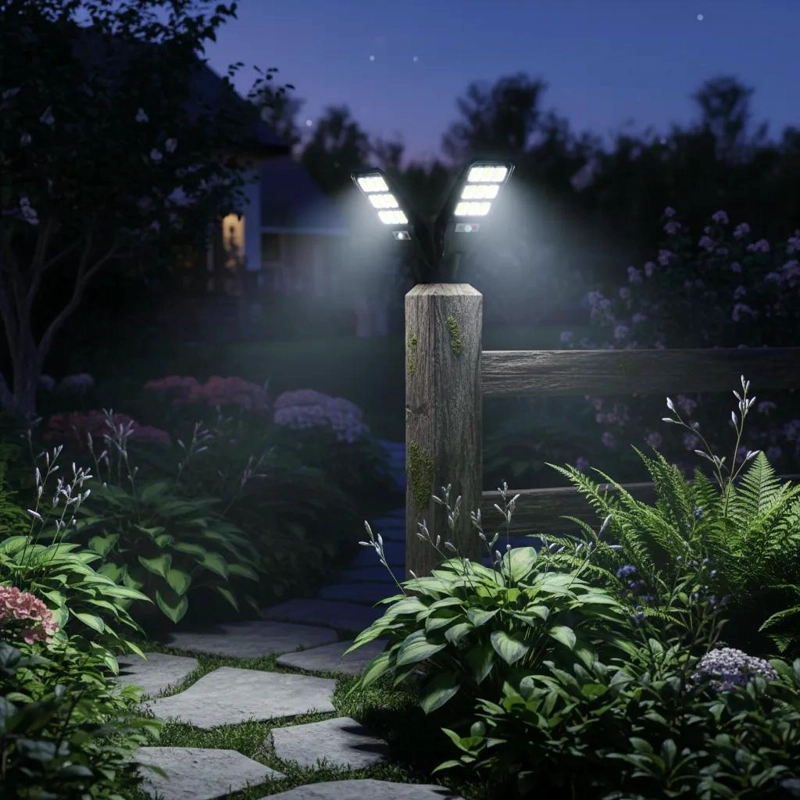 PACK 2 FOCOS LED SOLARES 100W PARA EXTERIOR - 1