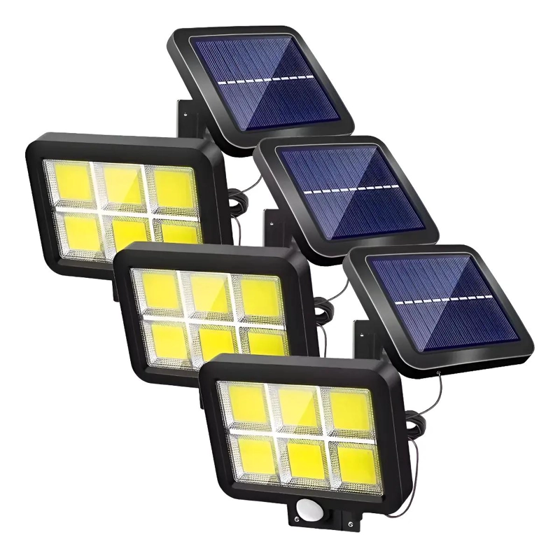 PACK 3 FOCOS LED SOLARES CON SENSOR PARA EXTERIOR - 1