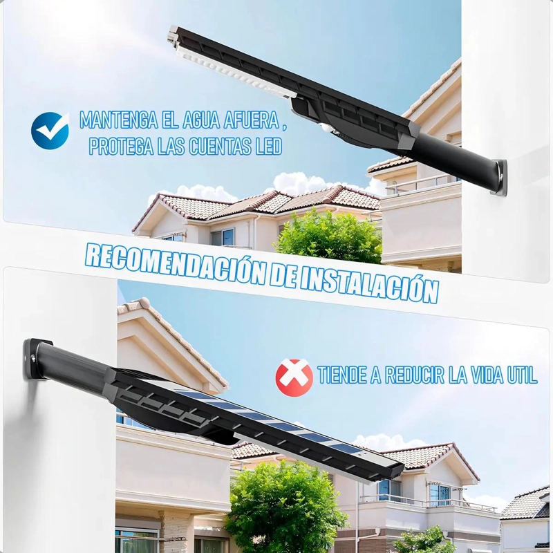 FOCO SOLAR LED 500W CON SENSOR DE MOVIMIENTO PARA EXTERIO - 3