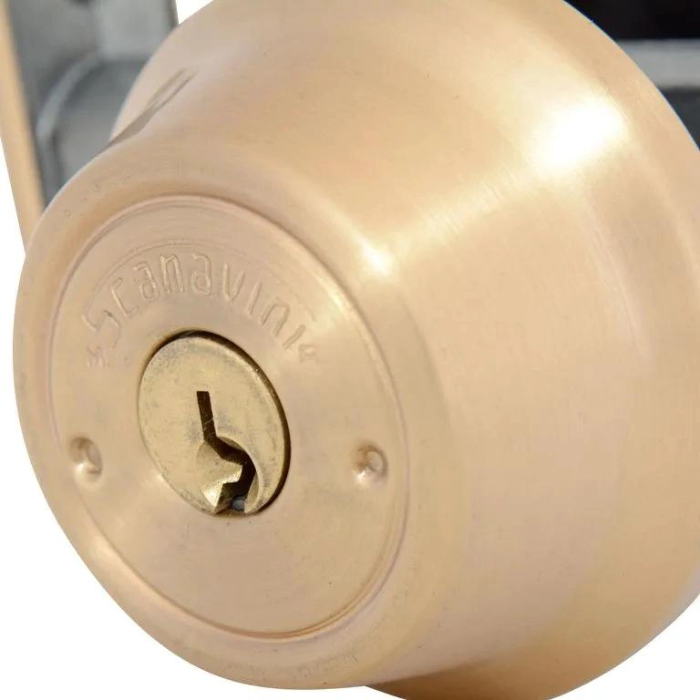 CERROJO DE SEGURIDAD BRONCE SATINADO PARA PUERTA - 4
