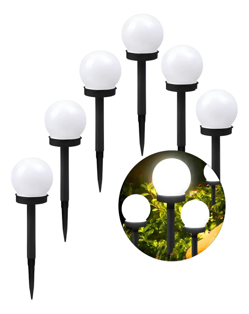 PACK DE 6 FAROLES SOLARES PARA JARDIN EXTERIOR - 1