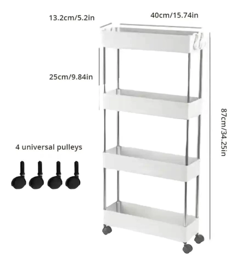 CARRITO ORGANIZADOR 4 NIVELES MULTIUSOS PARA COCINA Y BAÑ - 2