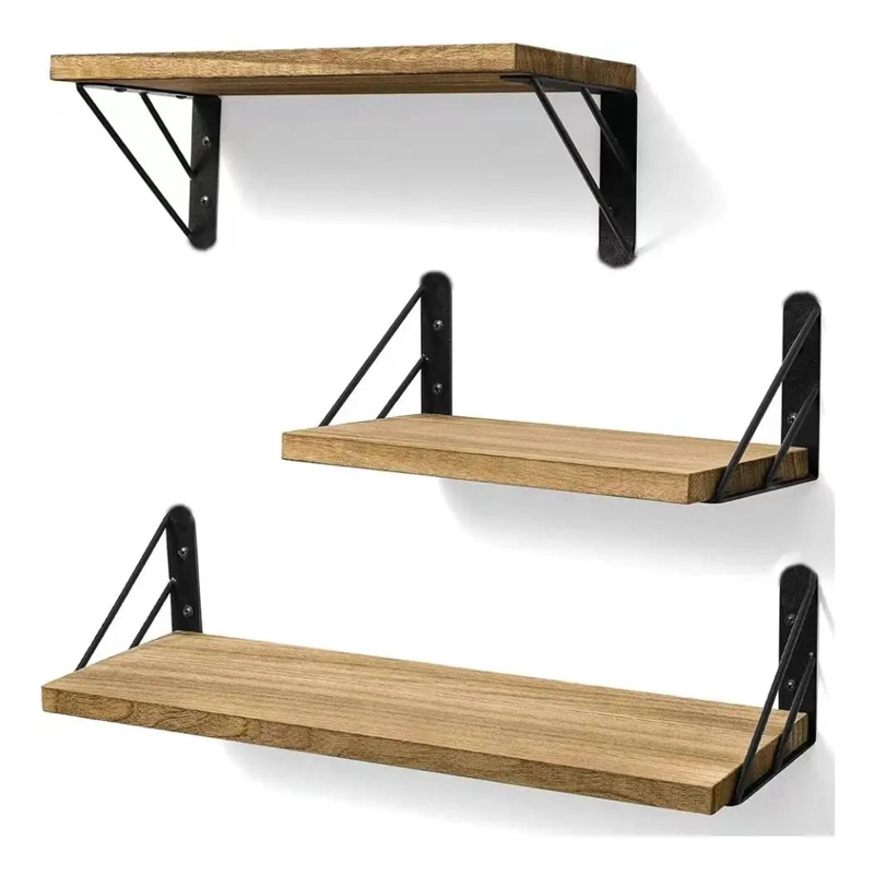 REPISAS FLOTANTES DE MADERA MULTIPROPOSITO PARA BAÑO - 1