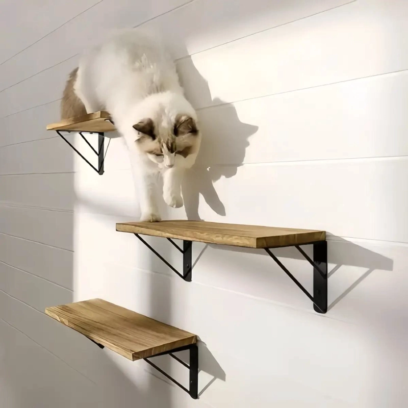 REPISAS FLOTANTES DE MADERA MULTIPROPOSITO PARA BAÑO - 3