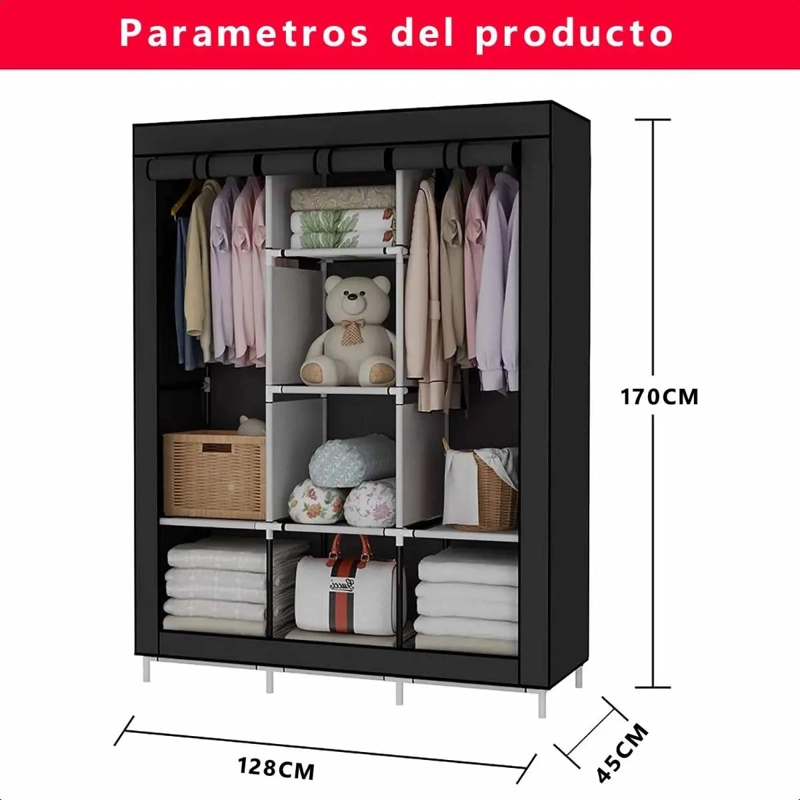 ARMARIO CLOSET ROPERO ARMABLE GRANDE - 3