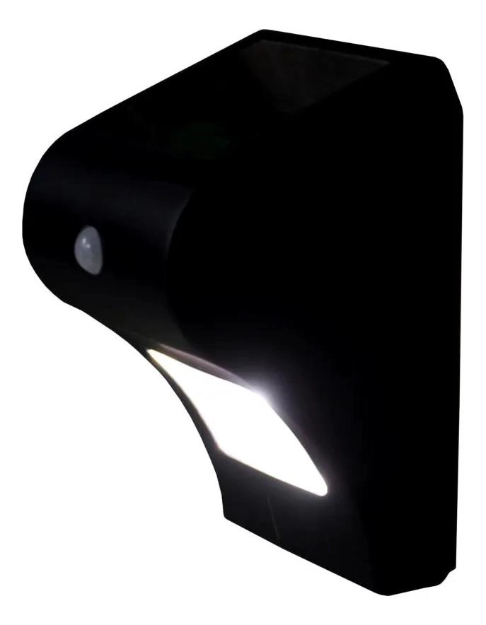 APLIQUE DE MURO SOLAR LED 0,5W LUZ CALIDA CON SENSOR - 1