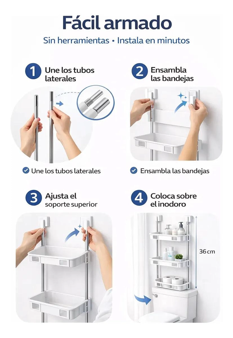 REPISA PARA BAÑO 3 NIVELES SIN PERFORAR - 2