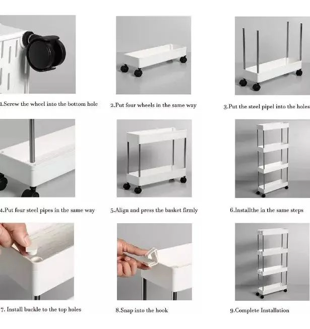 CARRITO ORGANIZADOR 4 NIVELES DELGADO PARA BAÑO O COCINA - 5