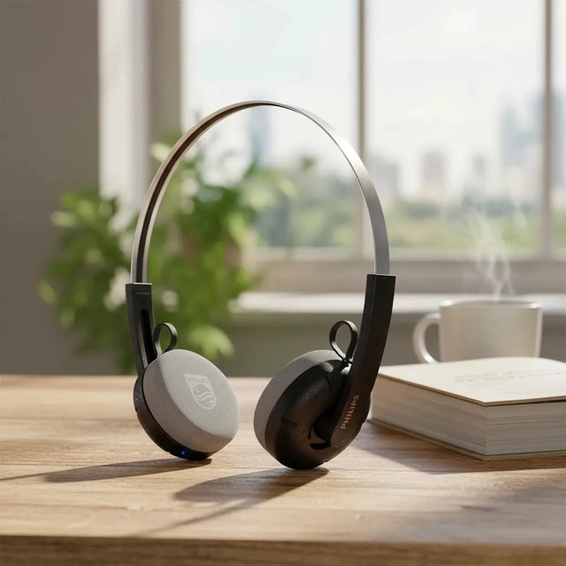 AUDIFONOS BLUETOOTH OVER EAR NEGRO CON MICROFONO - 3