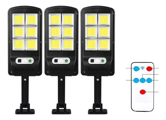 PACK 3 FOCOS SOLARES LED CON SENSOR DE MOVIMIENTO - 1