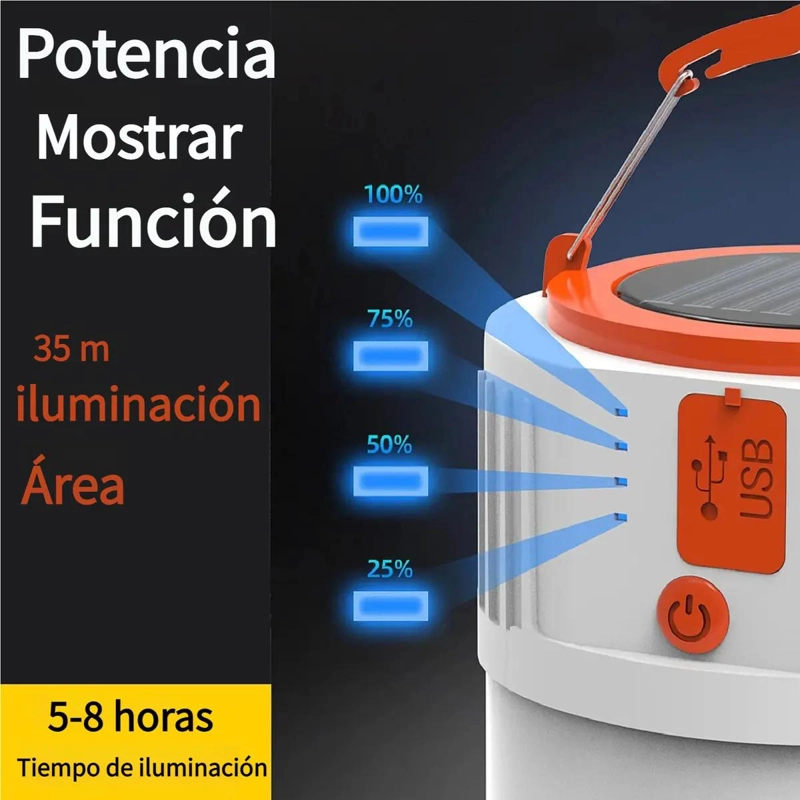 LAMPARA SOLAR LED RECARGABLE PARA EMERGENCIA 2 UNIDADES - 4