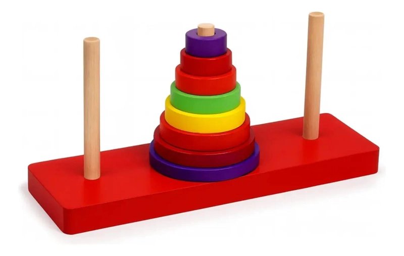 JUGUETE SENSORIAL TORRE DE MADERA PARA BEBE S - 1