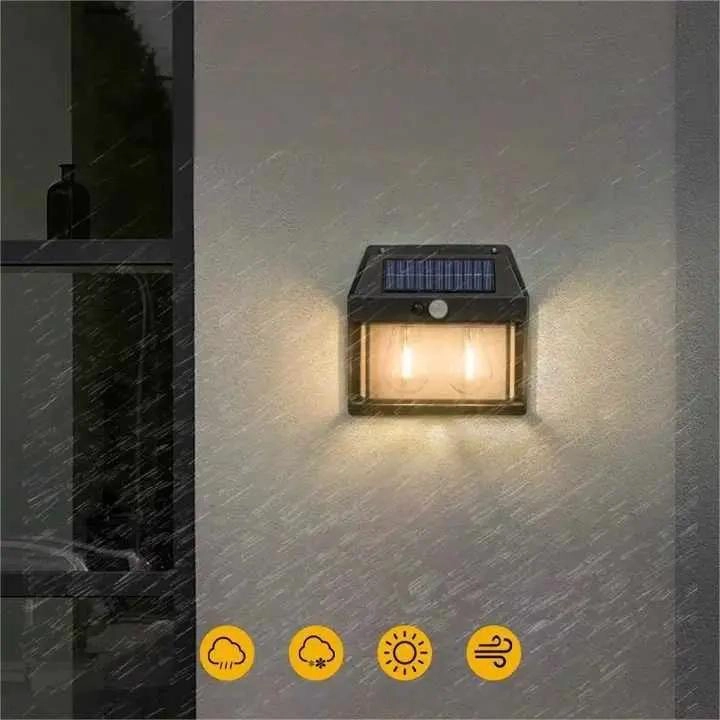 PACK 4 LAMPARAS SOLARES LED DOBLE PARA PARED - 5