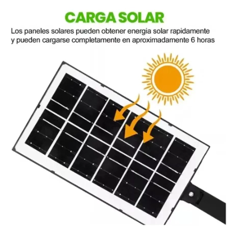 LUZ LED SOLAR 300W CON SENSOR DE MOVIMIENTO Y CONTROL - 2