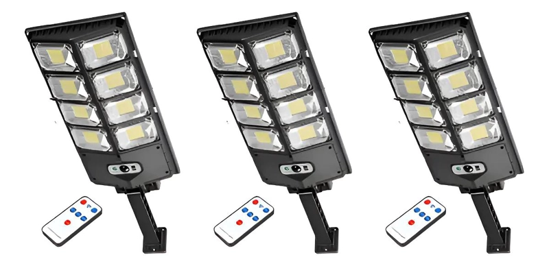 PACK 3 FOCOS LED SOLARES PARA EXTERIOR 400W - 1
