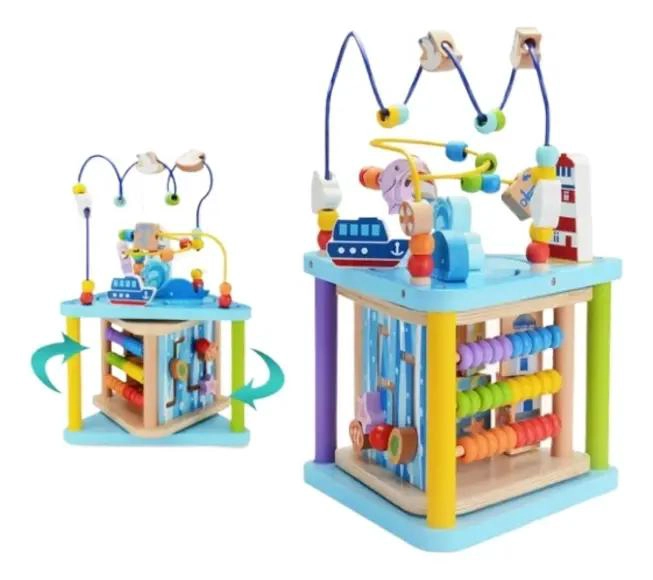 CUBO DIDACTICO MULTIFUNCIONAL 6 EN 1 PARA NIÑOS - 1