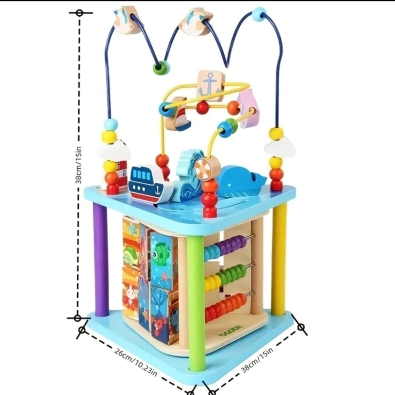 CUBO DIDACTICO MULTIFUNCIONAL 6 EN 1 PARA NIÑOS - 3