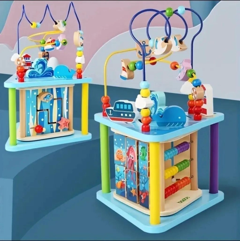 CUBO DIDACTICO MULTIFUNCIONAL 6 EN 1 PARA NIÑOS - 4