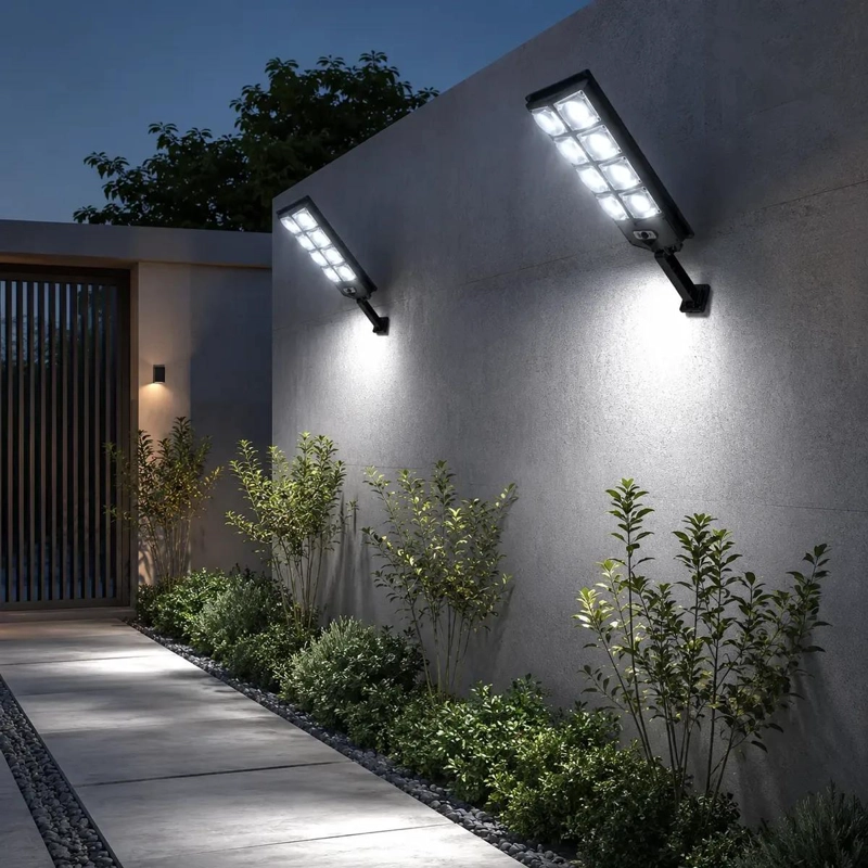 PACK 2 LAMPARAS SOLARES LED 400W IMPERMEABLES PARA EXTER - 4