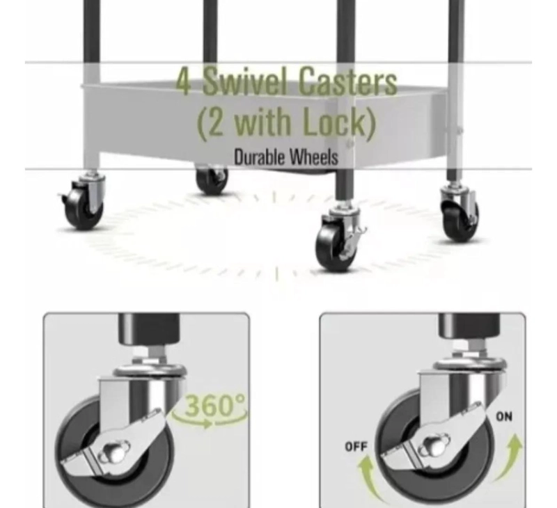 CARRITO ORGANIZADOR MULTIUSO 3 NIVELES CON RUEDAS - 2