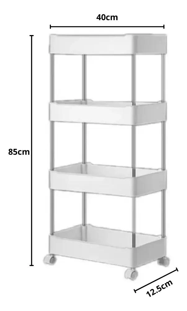 CARRITO ORGANIZADOR 4 NIVELES DELGADO PARA BAÑO O COCINA - 2
